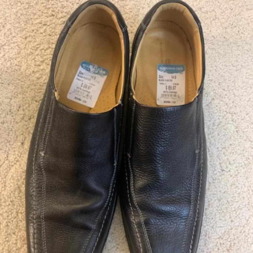 Men's Black Sandro Moscoloni Dress Shoes Size 14